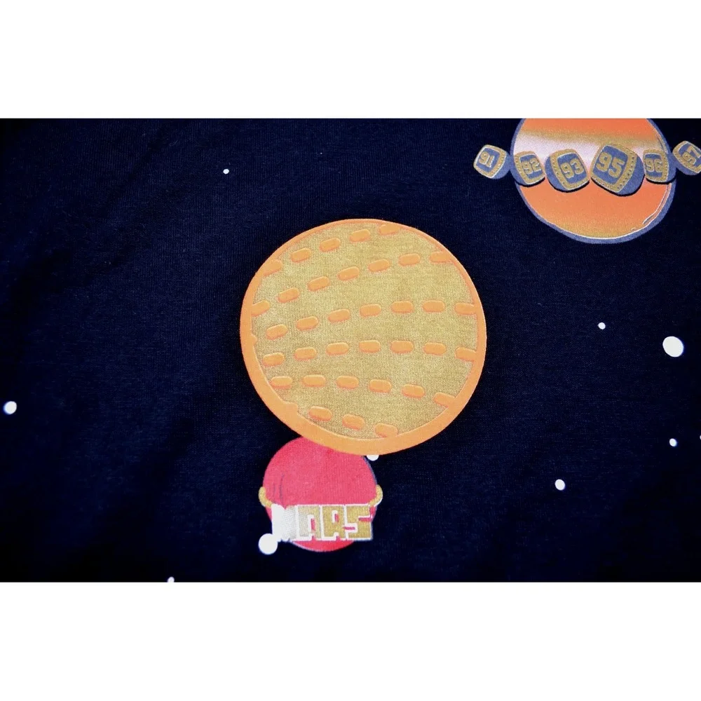 Jordan Space Planets Graphic T Shirt black Large Jumpman Cosmic Galaxy TEE